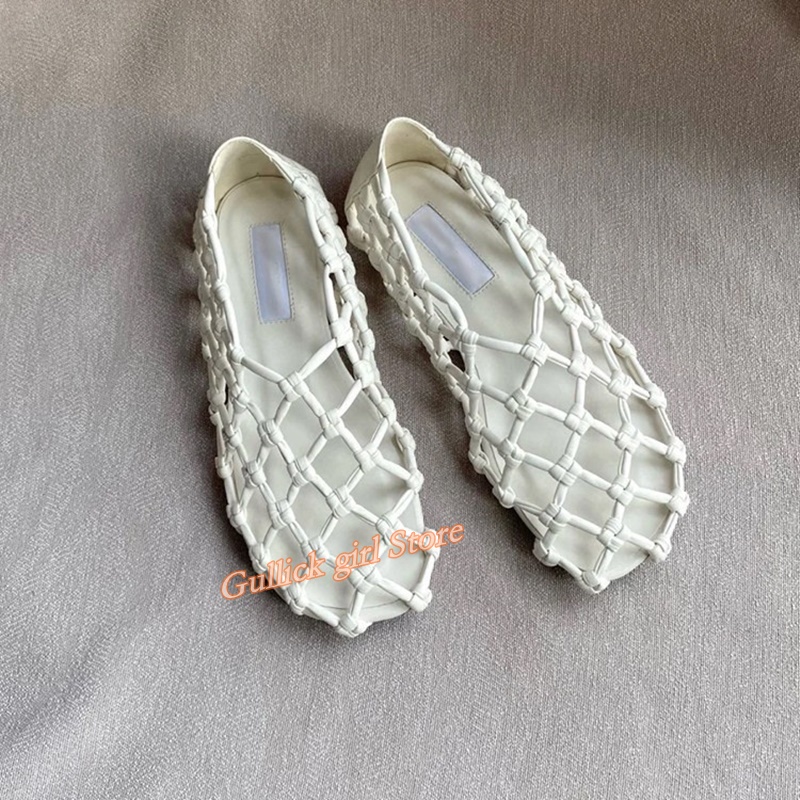 French Woven Mesh Hollow flat  - Summer Clothing Petite のレビューと価格