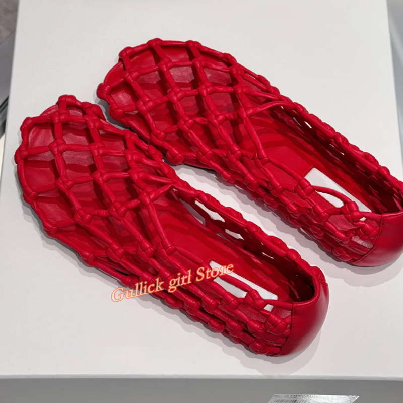 French Woven Mesh Hollow flat  - Summer Clothing Petite のレビューと価格