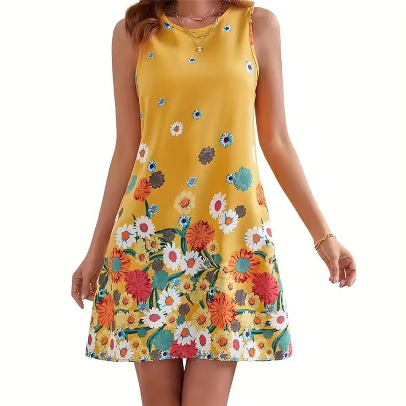 Yellow Floral Dress Women Slee - Soft Summer Yellow Clothing のレビューと価格