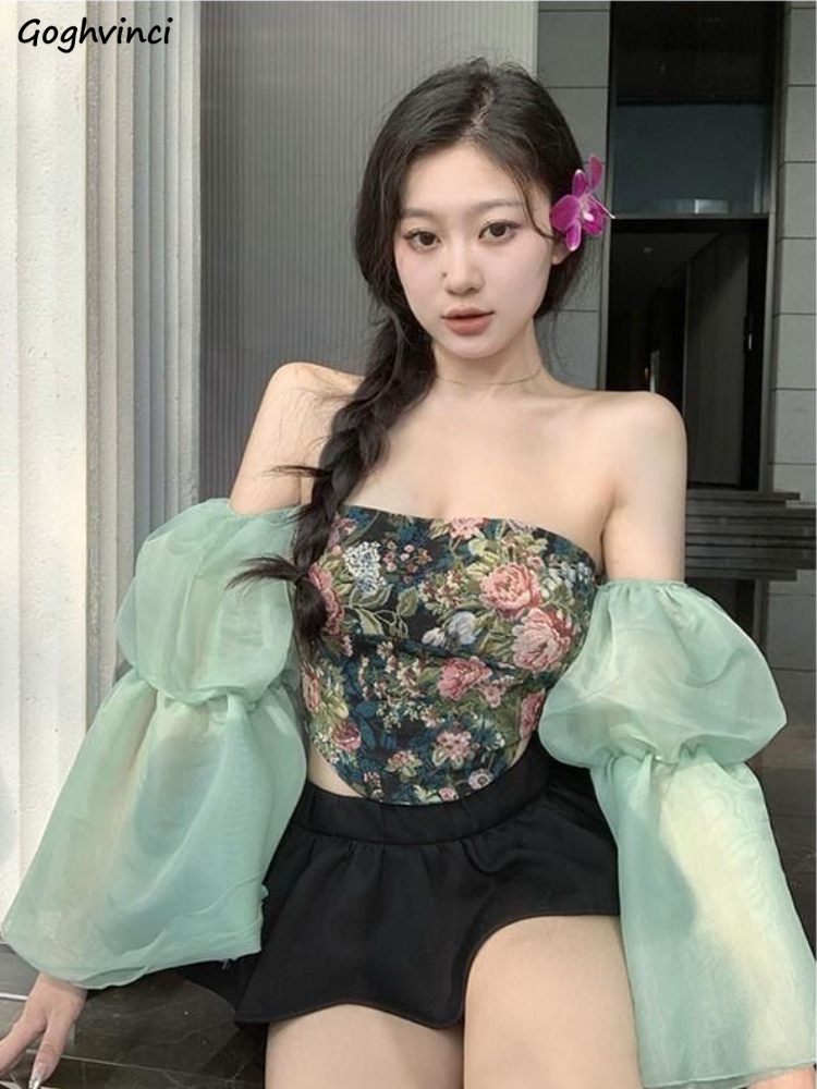 Women Crop Blouses Slash Neck  - Crop Blouse Linen のレビューと価格