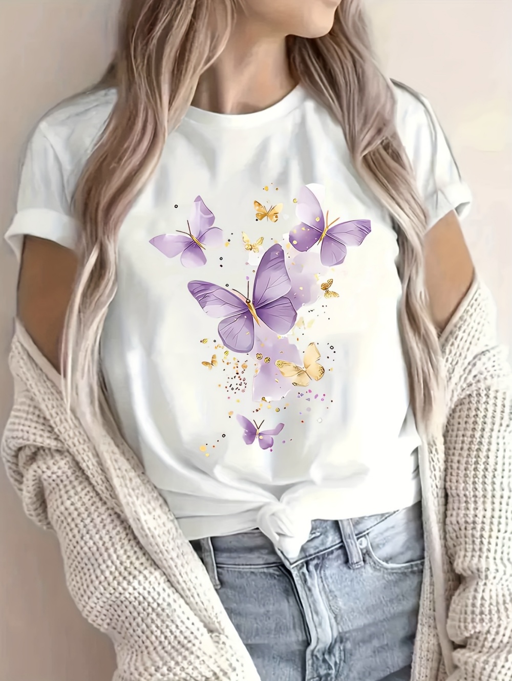 Vintage Butterfly and Flower F - Summer Holiday Clothing Women のレビューと価格