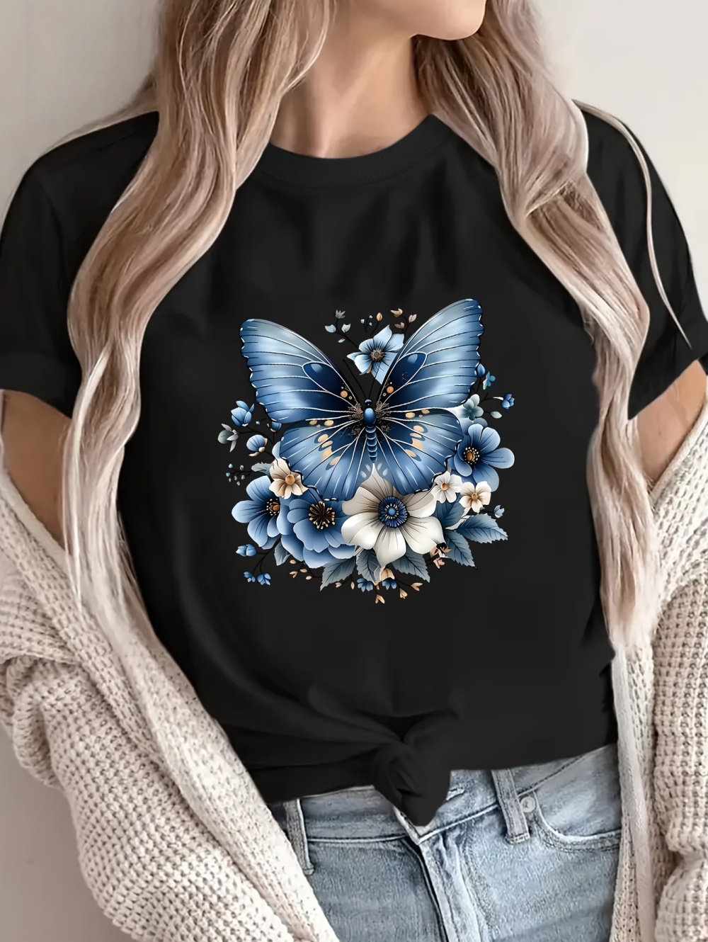 Vintage Butterfly and Flower F - Summer Holiday Clothing Women のレビューと価格