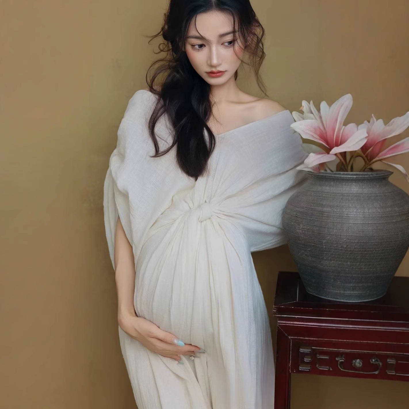 Women Maternity Photoshoot Fre - Summer Clothing In French のレビューと価格