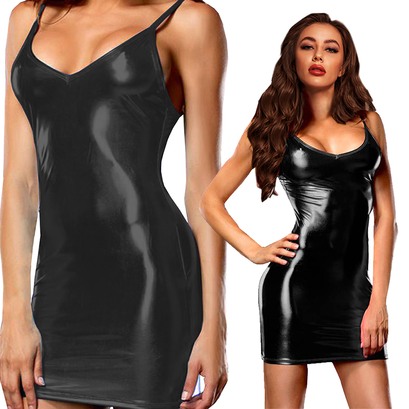 Sexy Erotic Hot Pu Metallic Le - Womens Summer Clothing Uk のレビューと価格