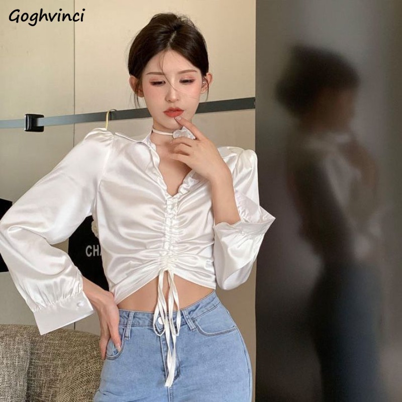 Sexy Blouses Women Pure Long S - Crop Blouse Linen のレビューと価格