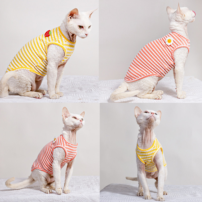 Summer T-Shirt for Sphynx Cat  - Soft Summer Yellow Clothing のレビューと価格