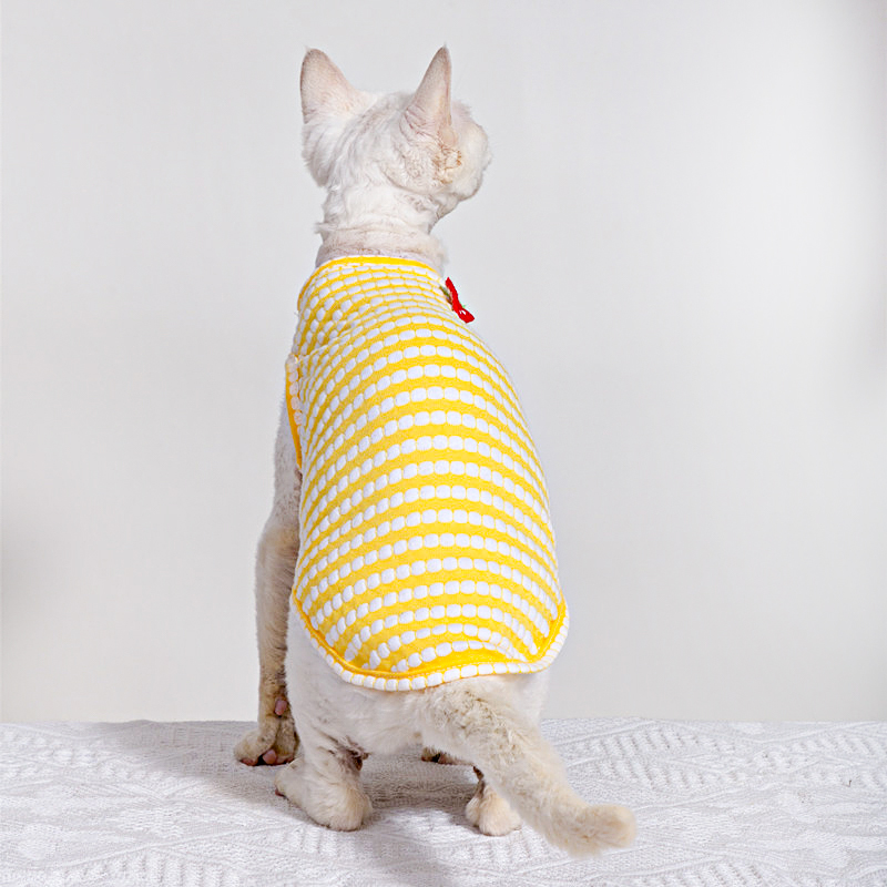 Summer T-Shirt for Sphynx Cat  - Soft Summer Yellow Clothing のレビューと価格