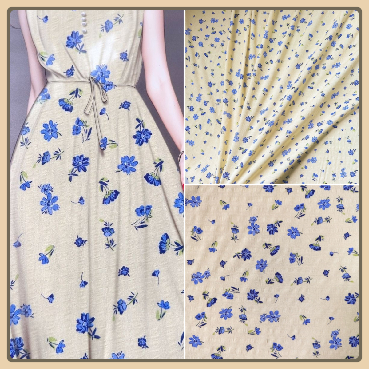 All Cotton Bubble Fabric Yello - Soft Summer Yellow Clothing のレビューと価格