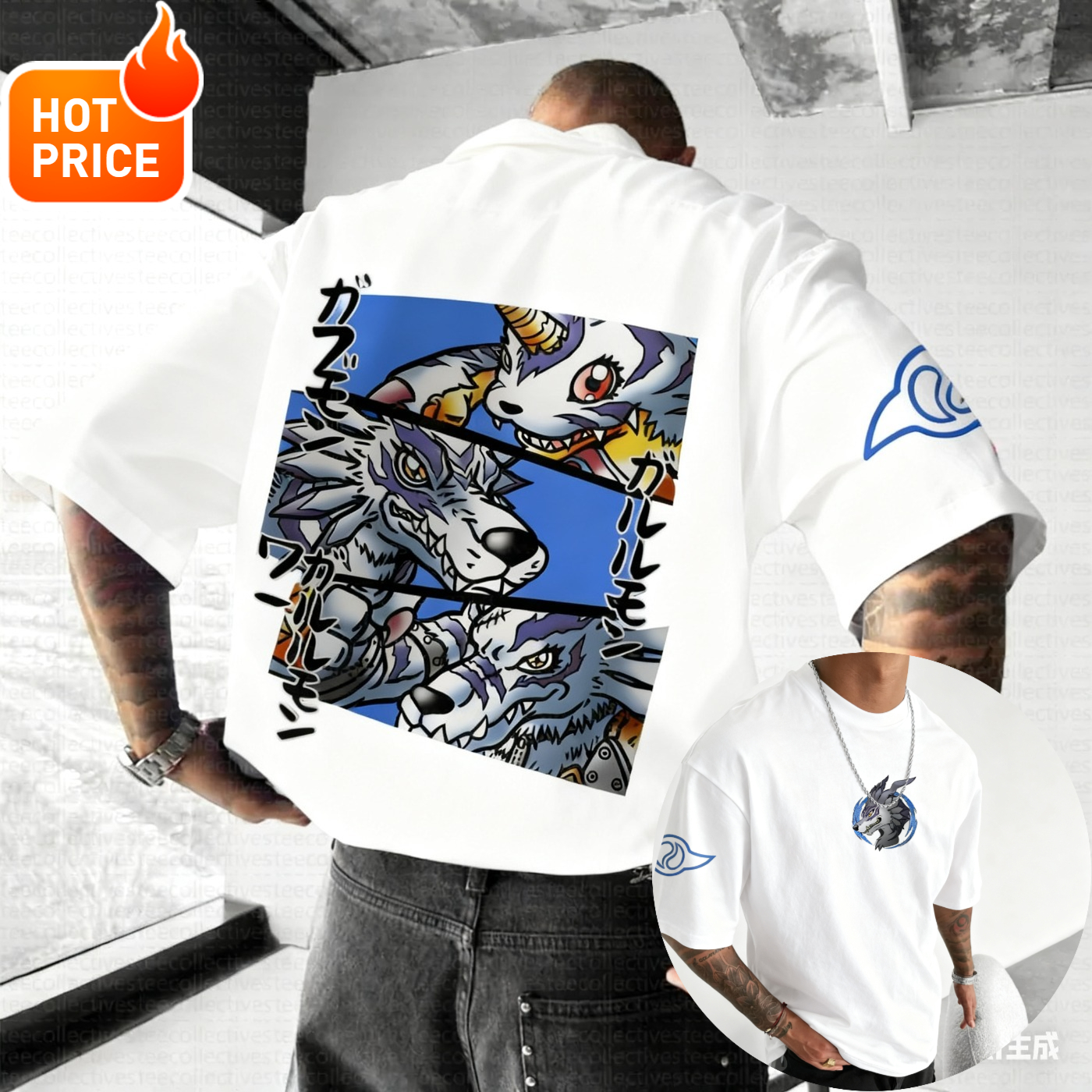 Gabumon Anime Digimon2025 New  - Vintage Summer Clothing Men のレビューと価格