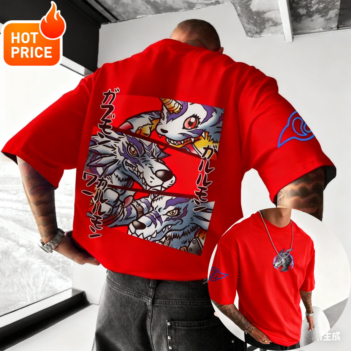 Gabumon Anime Digimon2025 New  - Vintage Summer Clothing Men のレビューと価格