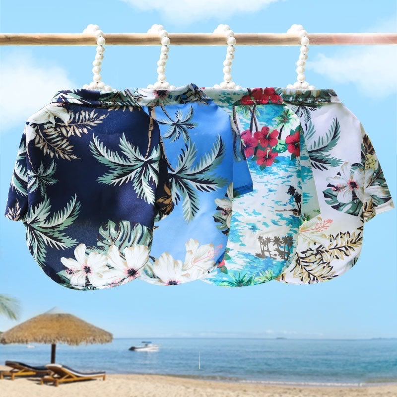 Hawaiian Style Pet Dog Clothe  - Summer Clothing In French のレビューと価格