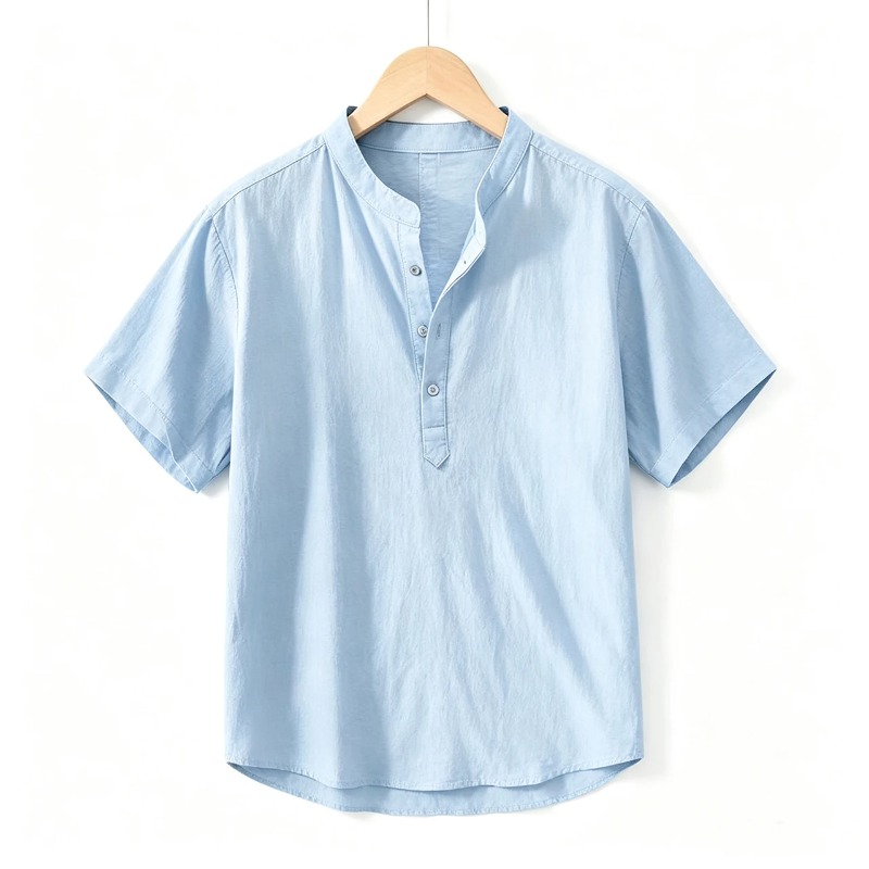 Men Cotton Linen Short-Sleeve  - Summer Clothing Guys のレビューと価格