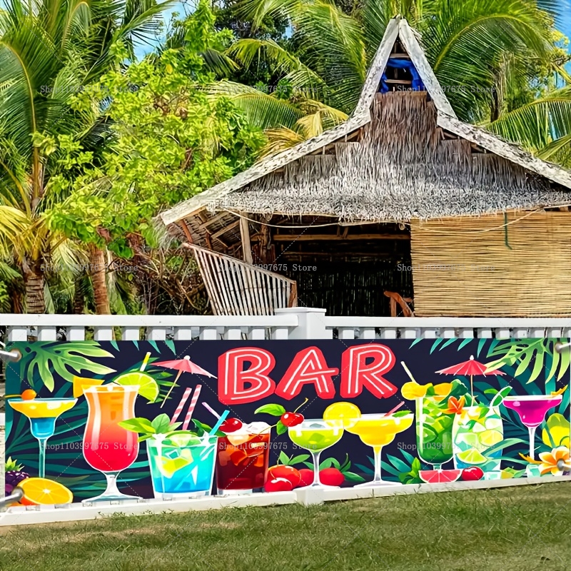 Hawaiian Seaside Bar Party Ban - Summer Clothing Banner のレビューと価格
