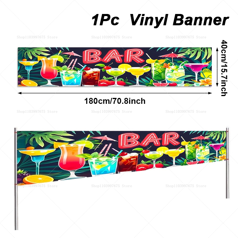 Hawaiian Seaside Bar Party Ban - Summer Clothing Banner のレビューと価格