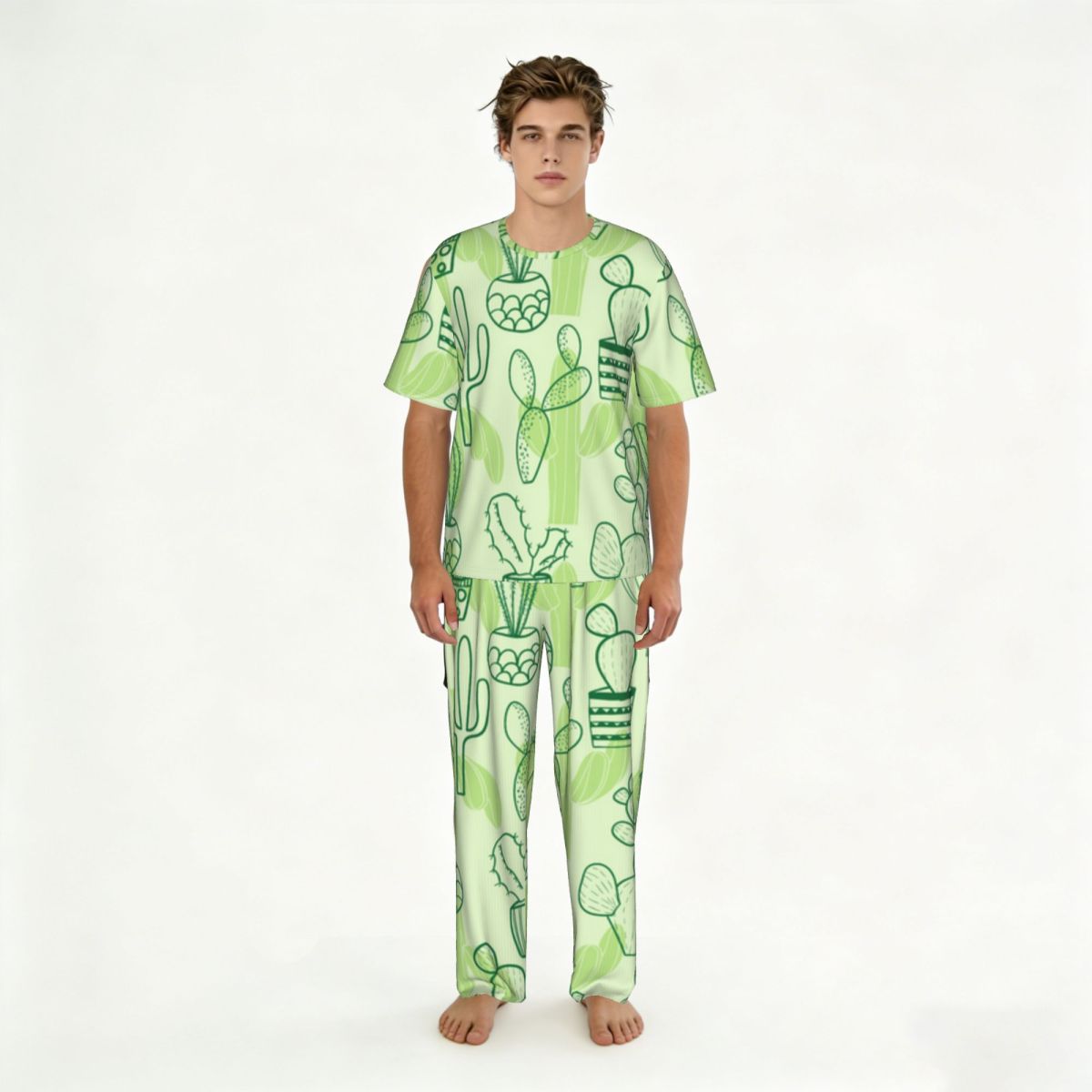 Men Pajamas Suit Short Sleeved - Summer Clothing Patterns のレビューと価格