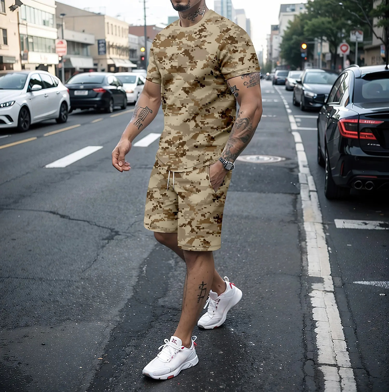 Camouflage Outdoor Tracksuits  - Summer Clothing Petite のレビューと価格