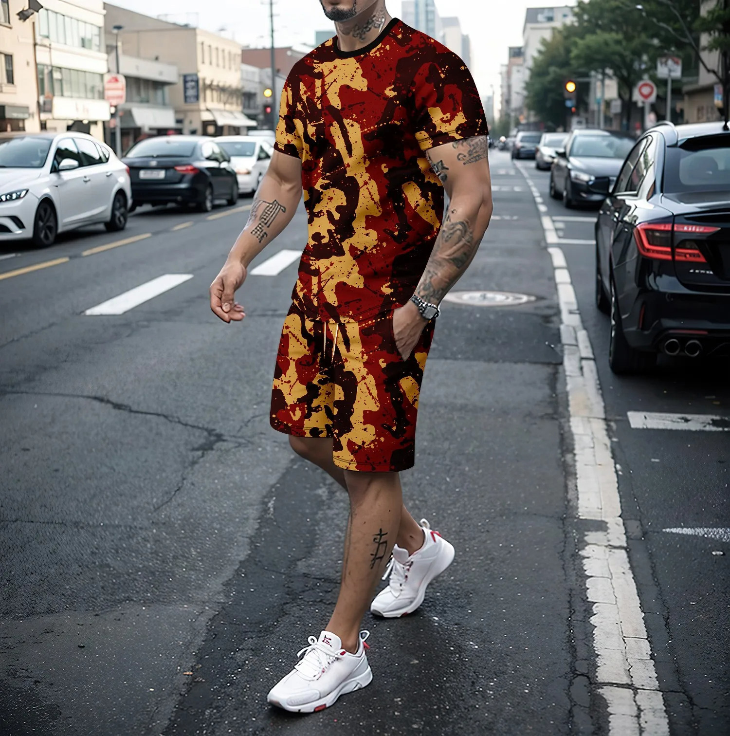 Camouflage Outdoor Tracksuits  - Summer Clothing Petite のレビューと価格
