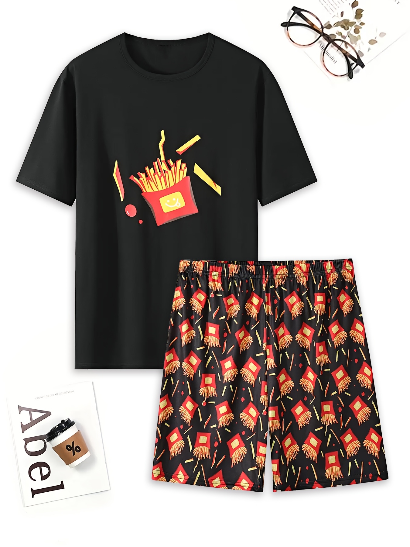 A set of french fries printed  - Summer Clothing In French のレビューと価格