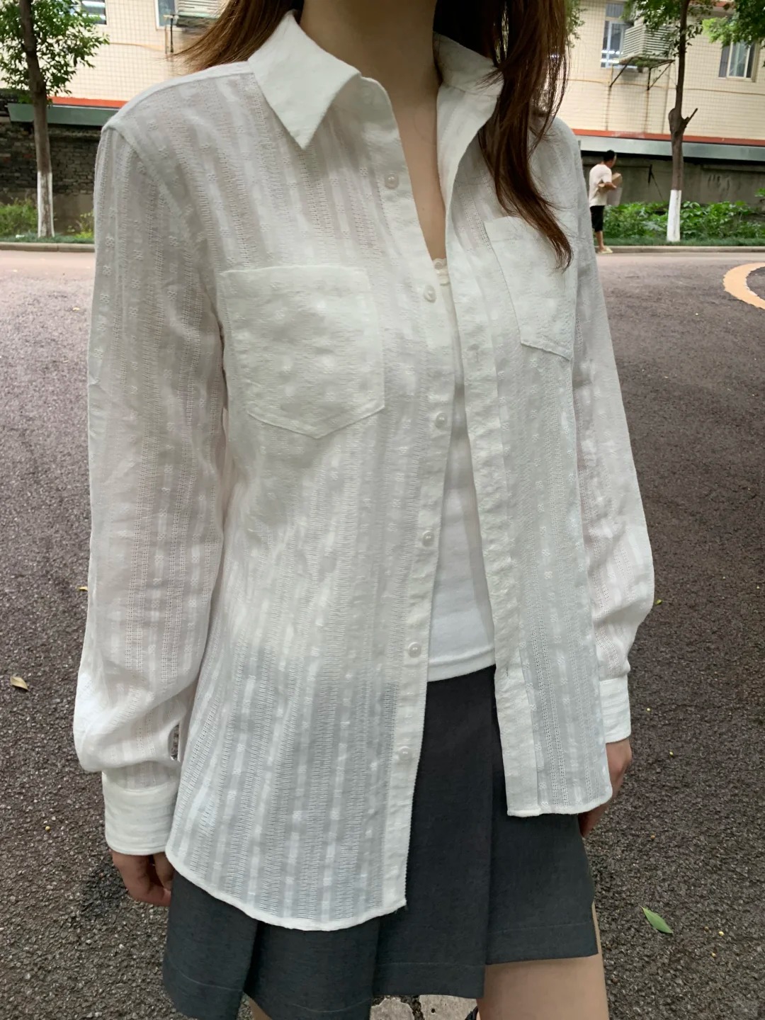 Linen Cotton Collar Buttons Bl - Crop Blouse Linen のレビューと価格