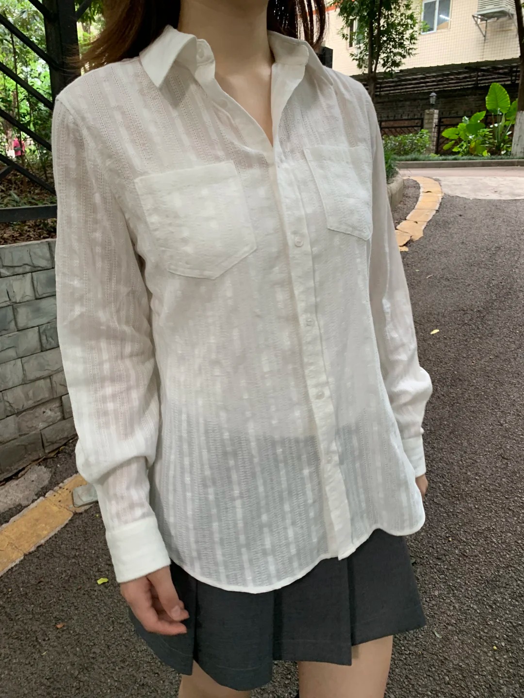 Linen Cotton Collar Buttons Bl - Crop Blouse Linen のレビューと価格
