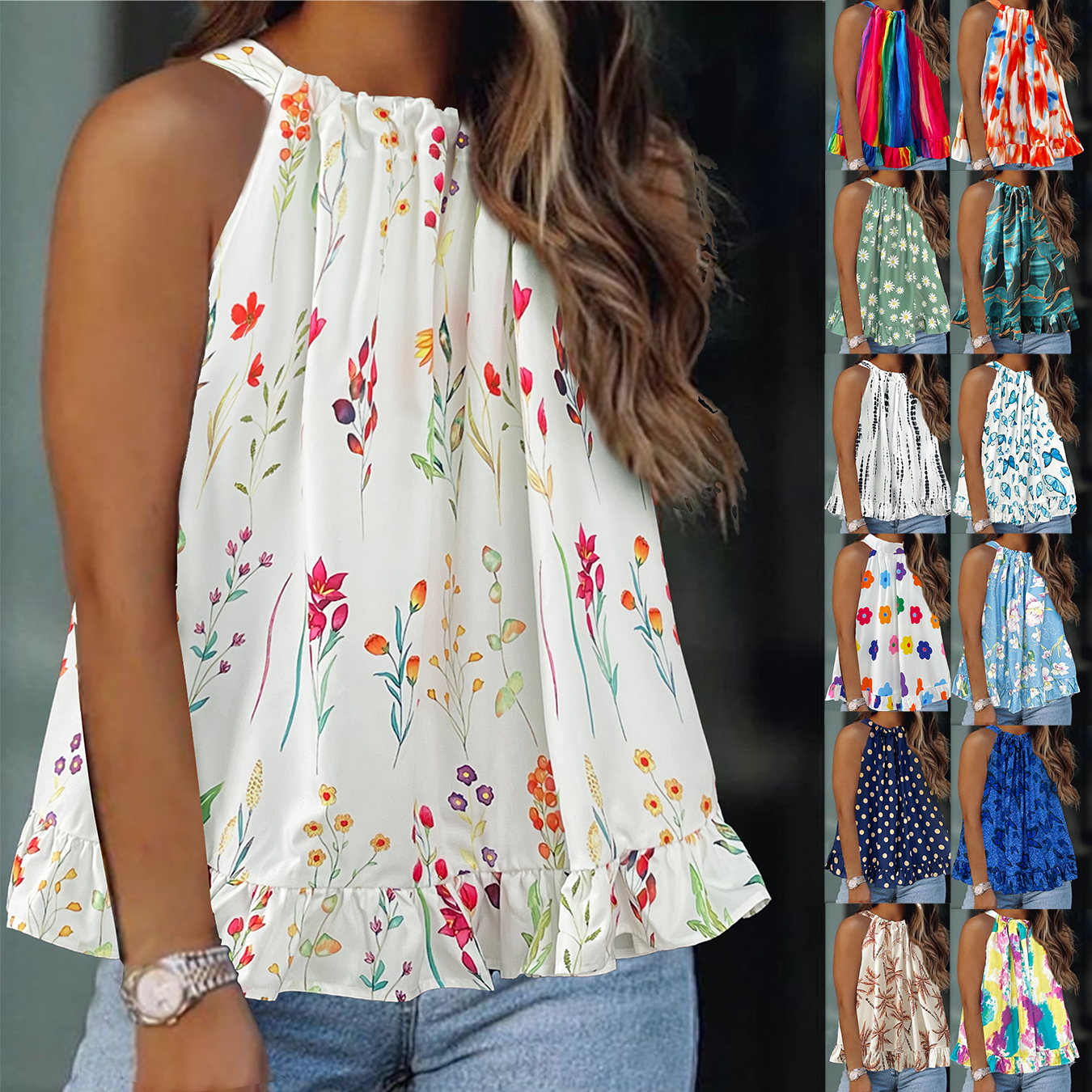 Plus size women's spring and s - Halter Neck Top のレビューと価格