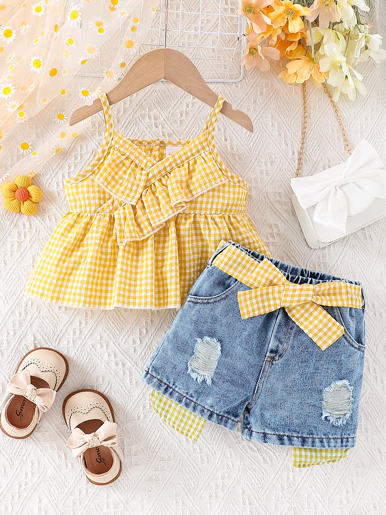 Summer Baby Girls Clothing Set - Soft Summer Yellow Clothing のレビューと価格