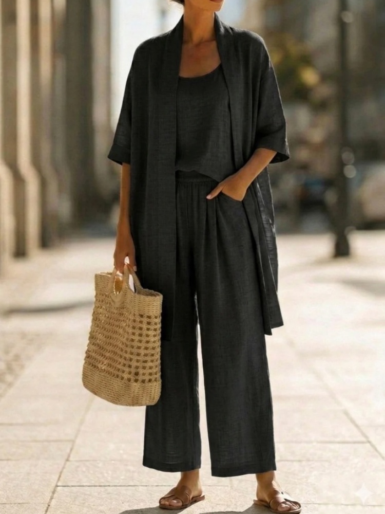 Casual Solid Cotton Linen Loos - Summer Linen Clothing For Women のレビューと価格