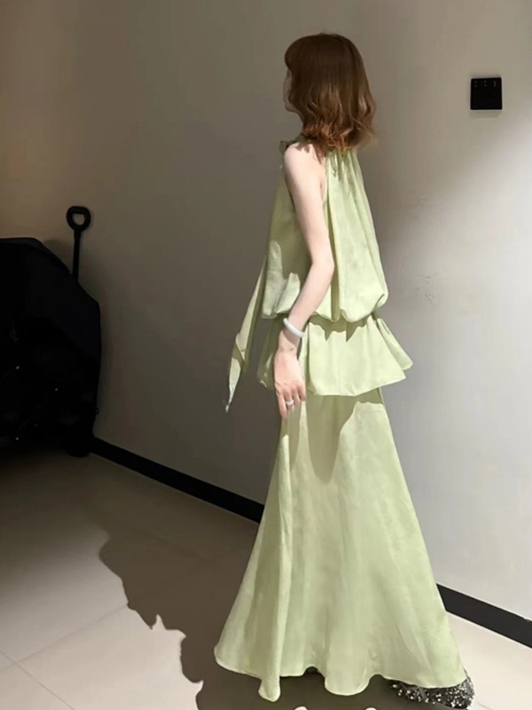 Stunning Unique Green Long Dre - Summer Green Clothing のレビューと価格