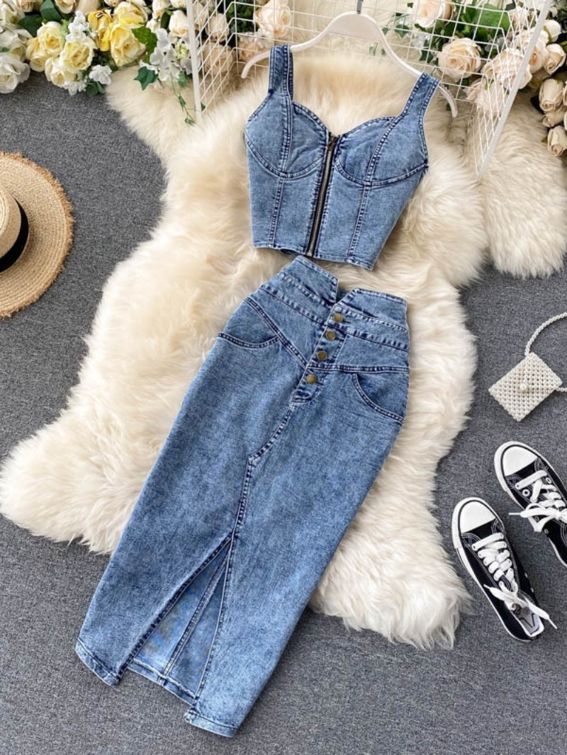 Fashion Denim 2 Piece Sets Wom - Summer Clothing Model のレビューと価格