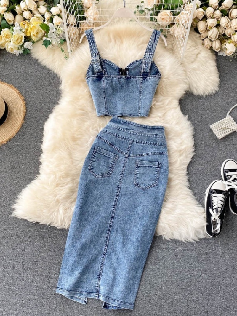Fashion Denim 2 Piece Sets Wom - Summer Clothing Model のレビューと価格
