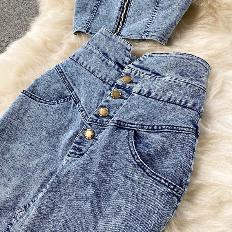 Fashion Denim 2 Piece Sets Wom - Summer Clothing Model のレビューと価格