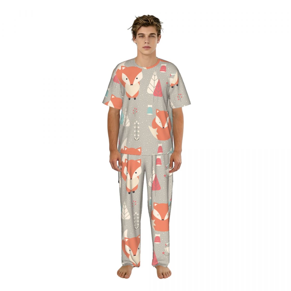 Men Pajamas Suit Short Sleeved - Summer Clothing Patterns のレビューと価格