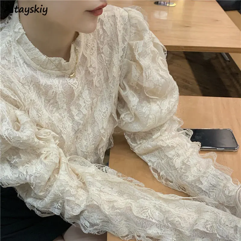 Vintage Blouses Women French S - Crop Blouse Linen のレビューと価格