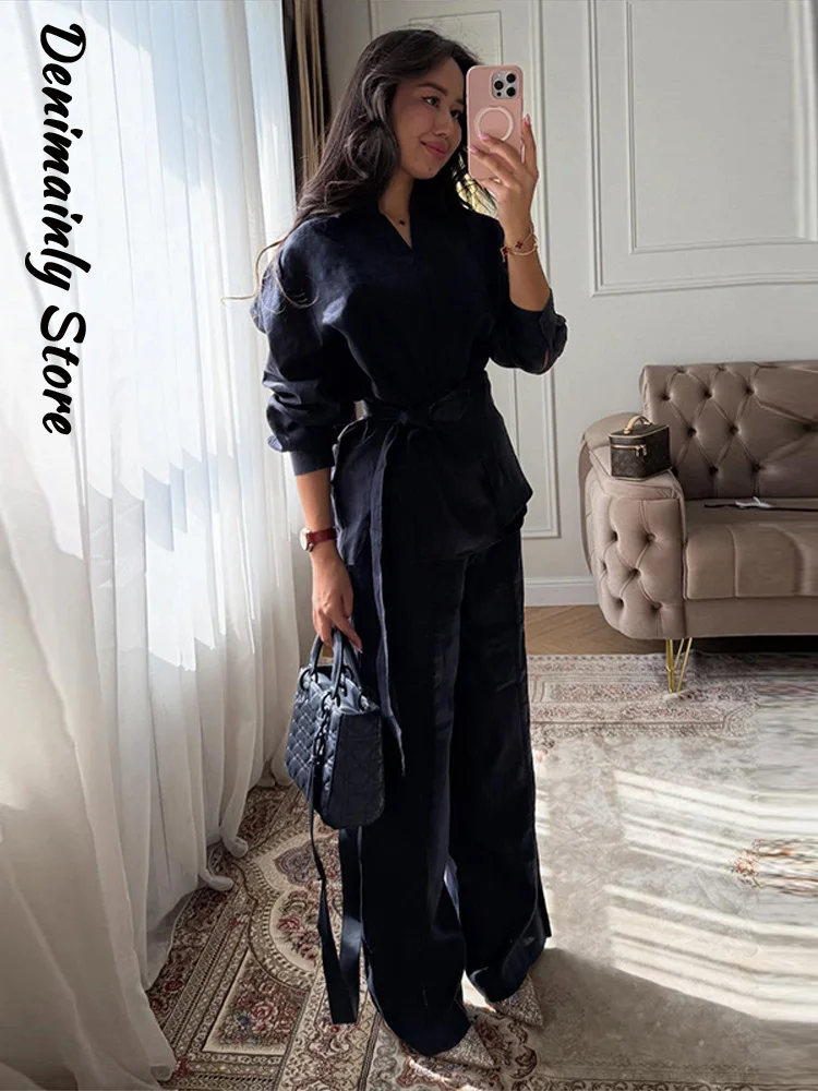 Casual Women's Linen Pants Set - Summer Linen Clothing For Women のレビューと価格