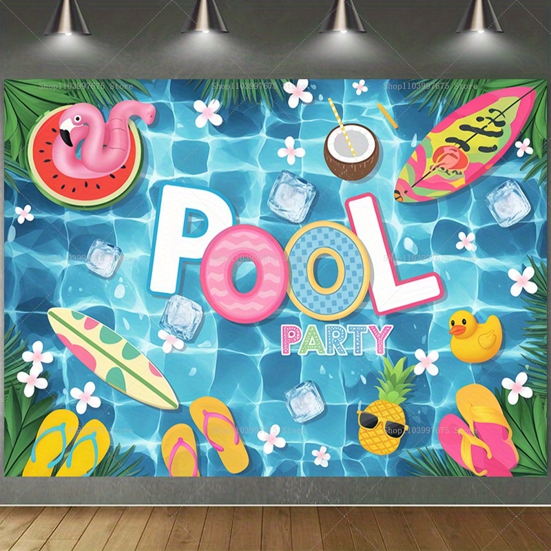Vibrant Pool Backdrops Swimmin - Summer Clothing Banner のレビューと価格