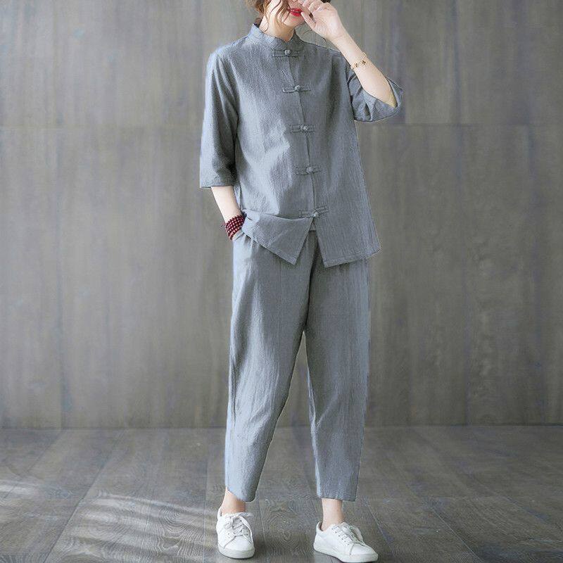 2pcs Buddhist Women's Clothing - Summer Linen Clothing For Women のレビューと価格