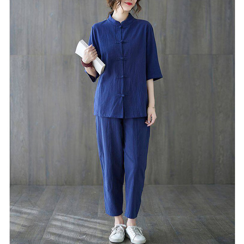2pcs Buddhist Women's Clothing - Summer Linen Clothing For Women のレビューと価格