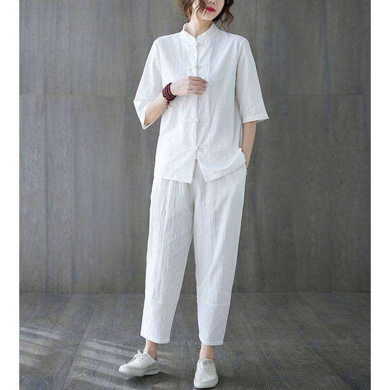 2pcs Buddhist Women's Clothing - Summer Linen Clothing For Women のレビューと価格