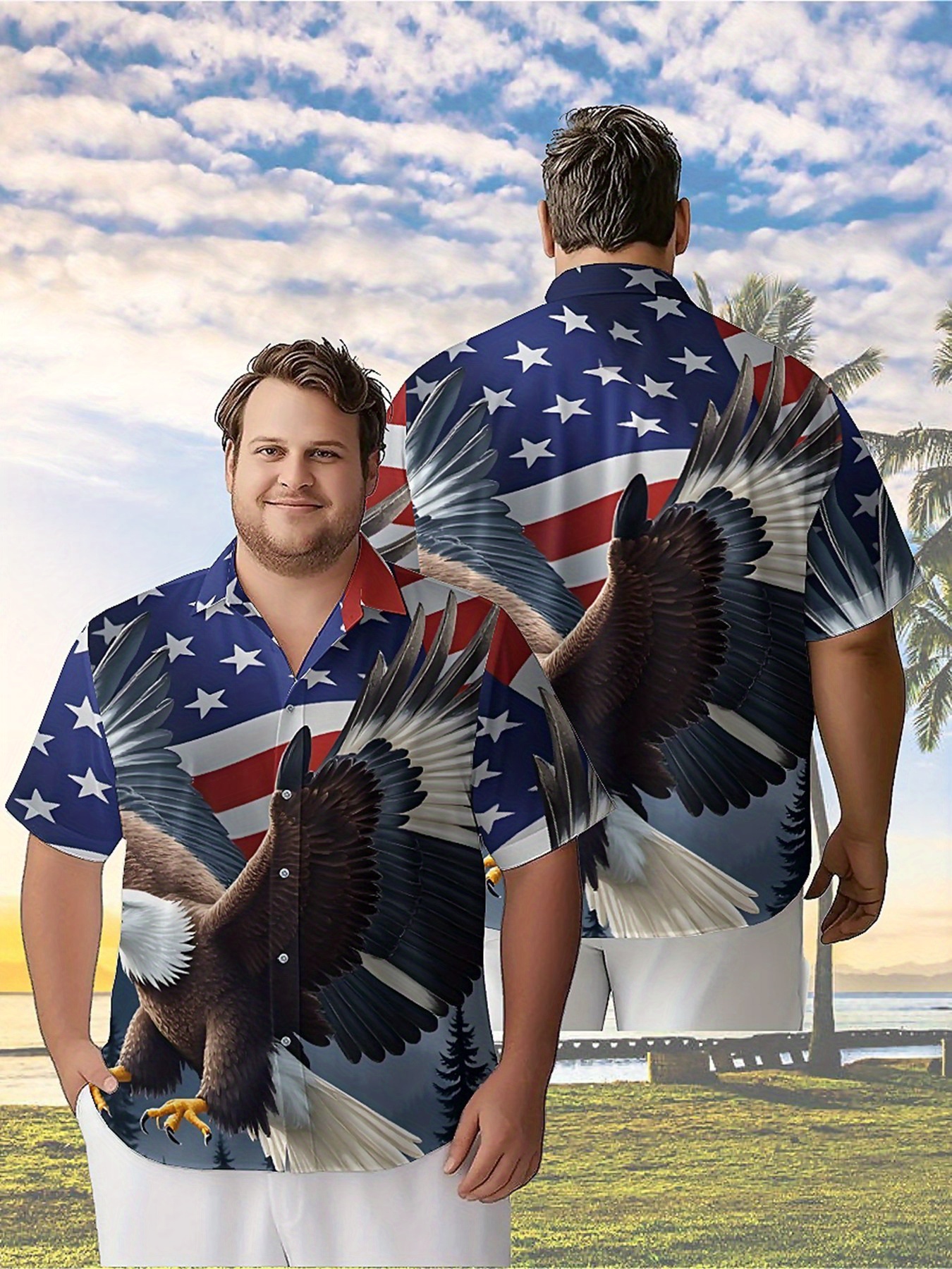 Men's Plus Size Hawaiian Shirt - Summer Clothing Patterns のレビューと価格