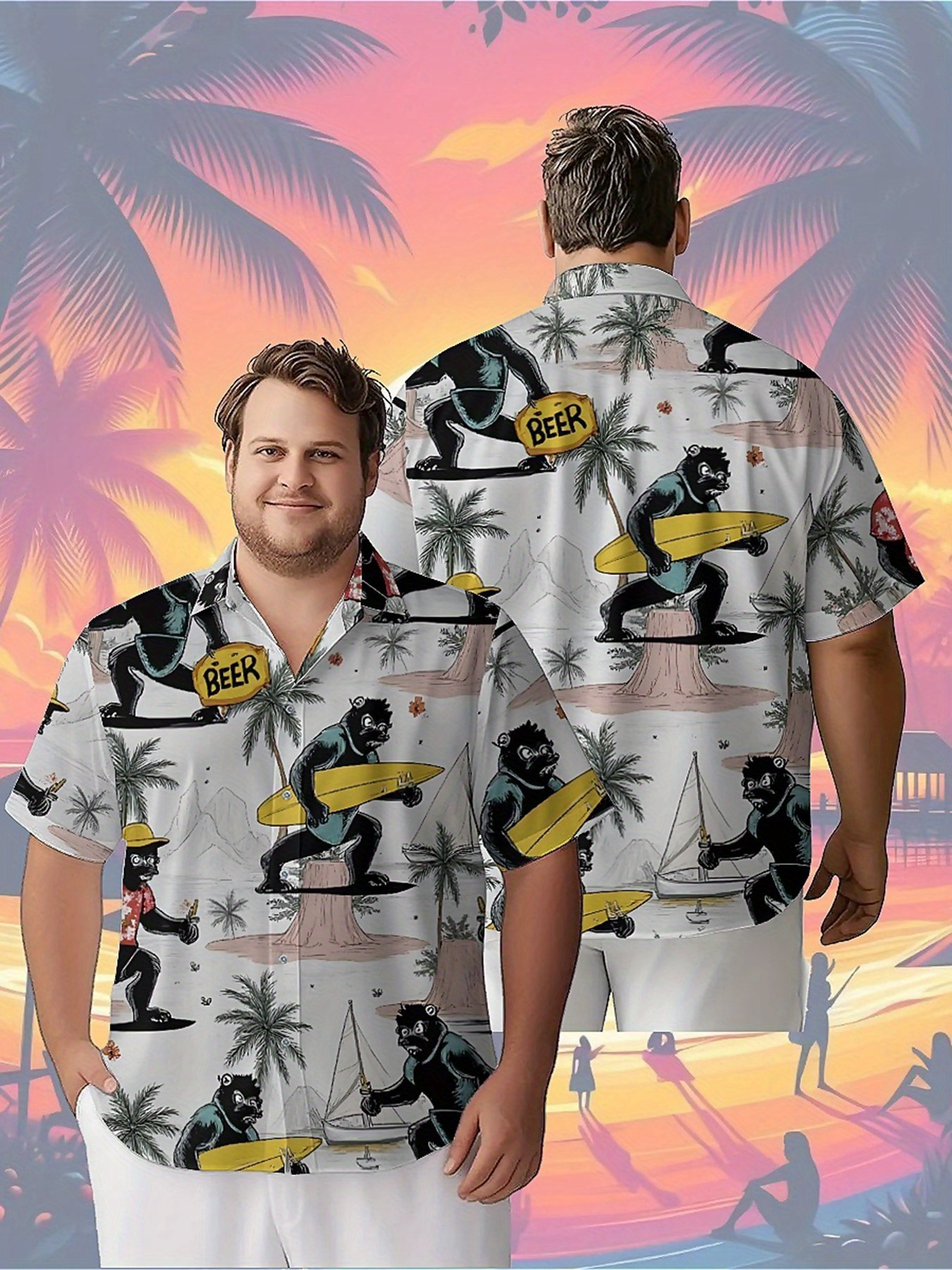 Men's Plus Size Hawaiian Shirt - Summer Clothing Patterns のレビューと価格