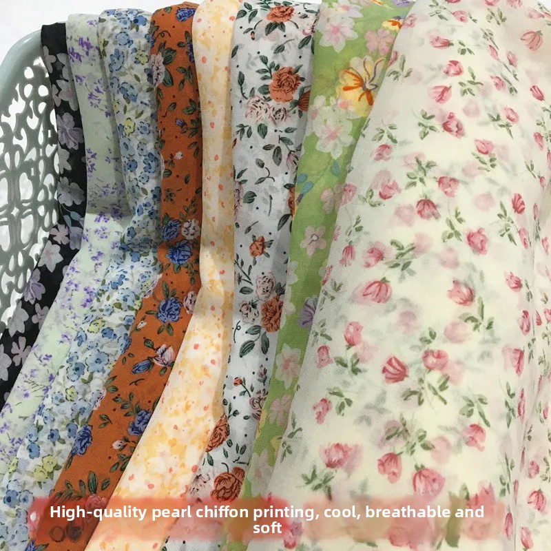 Flower Chiffon Fabric By The M - Soft Summer Yellow Clothing のレビューと価格