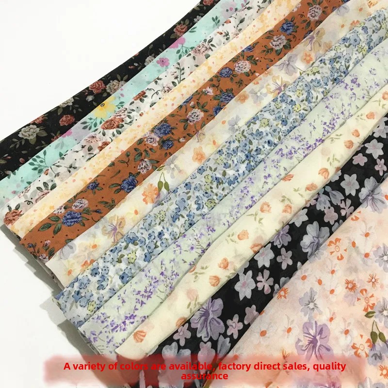 Flower Chiffon Fabric By The M - Soft Summer Yellow Clothing のレビューと価格