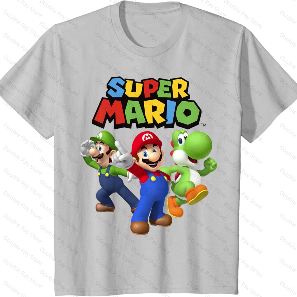 Super Mario T shirt Luigi Yosh - Vintage Summer Clothing Men のレビューと価格