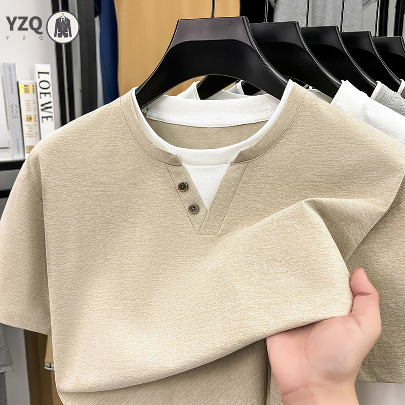 Mens Short Sleeve T Shirt Henl - Summer Clothing Guys のレビューと価格