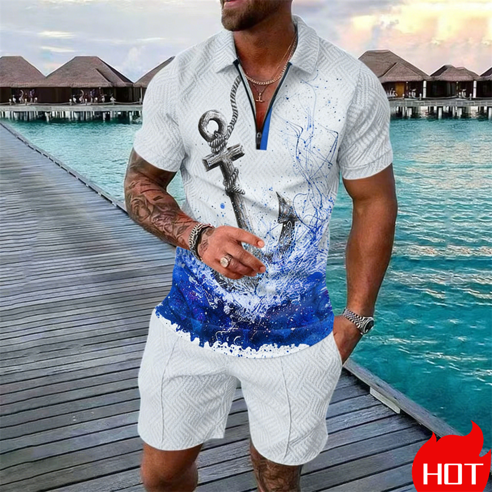 Summer man polo shirt set Vint - Vintage Summer Clothing Men のレビューと価格