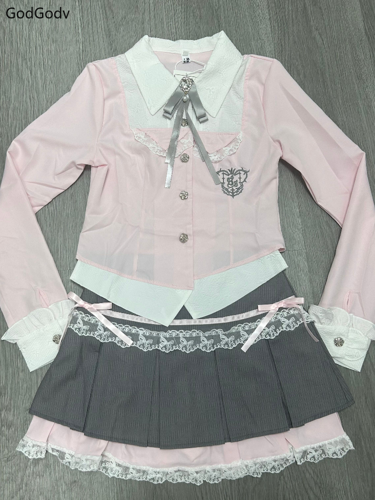Spring Y2K Princess Outfits Wo - Summer Clothing Model のレビューと価格