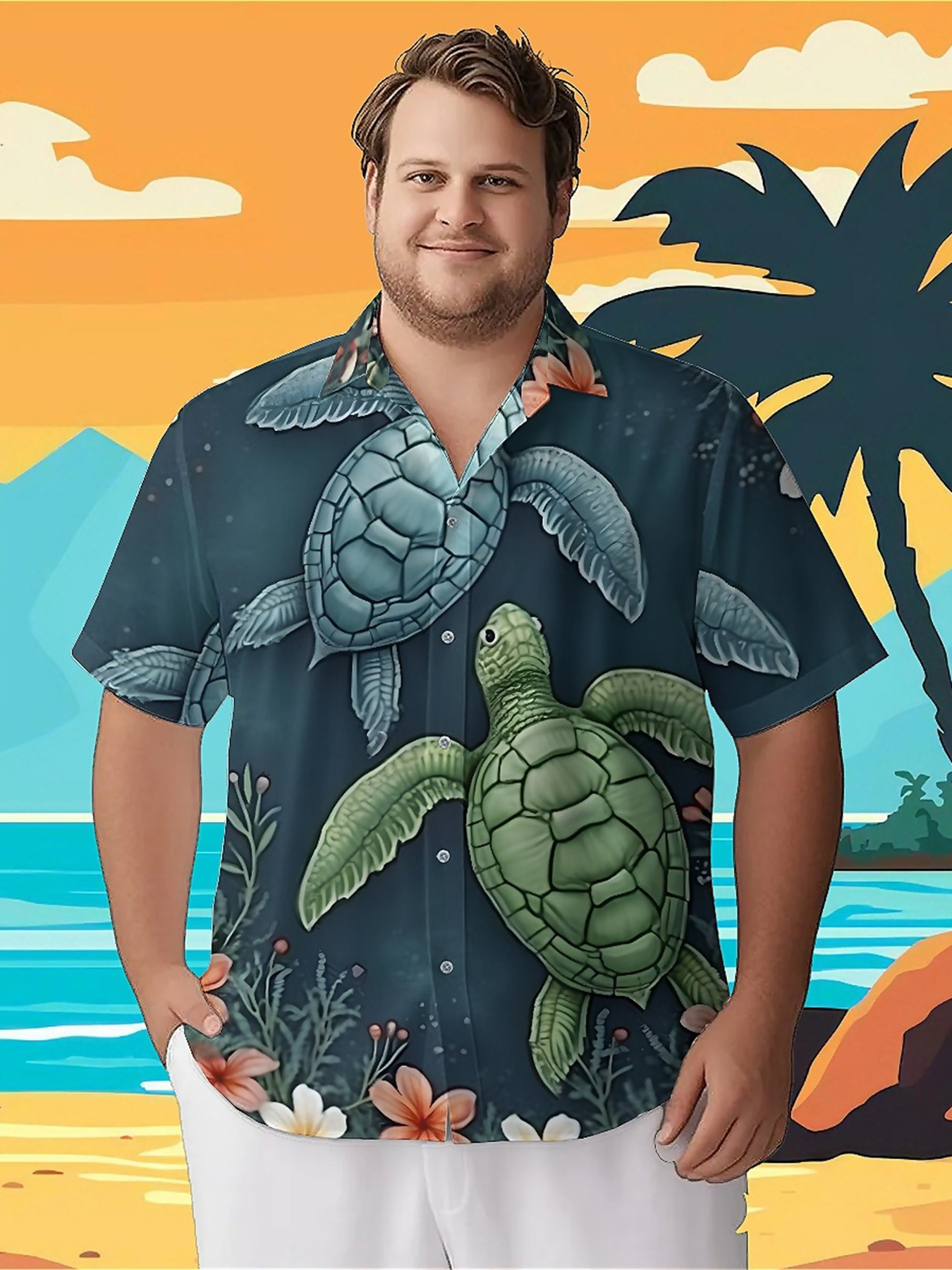 Men's Plus Size Hawaiian Shirt - Summer Clothing Patterns のレビューと価格