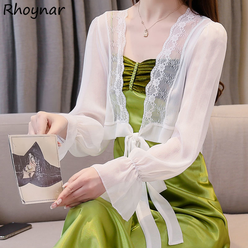 Sweet Blouses Women Flare Slee - Crop Blouse Linen のレビューと価格