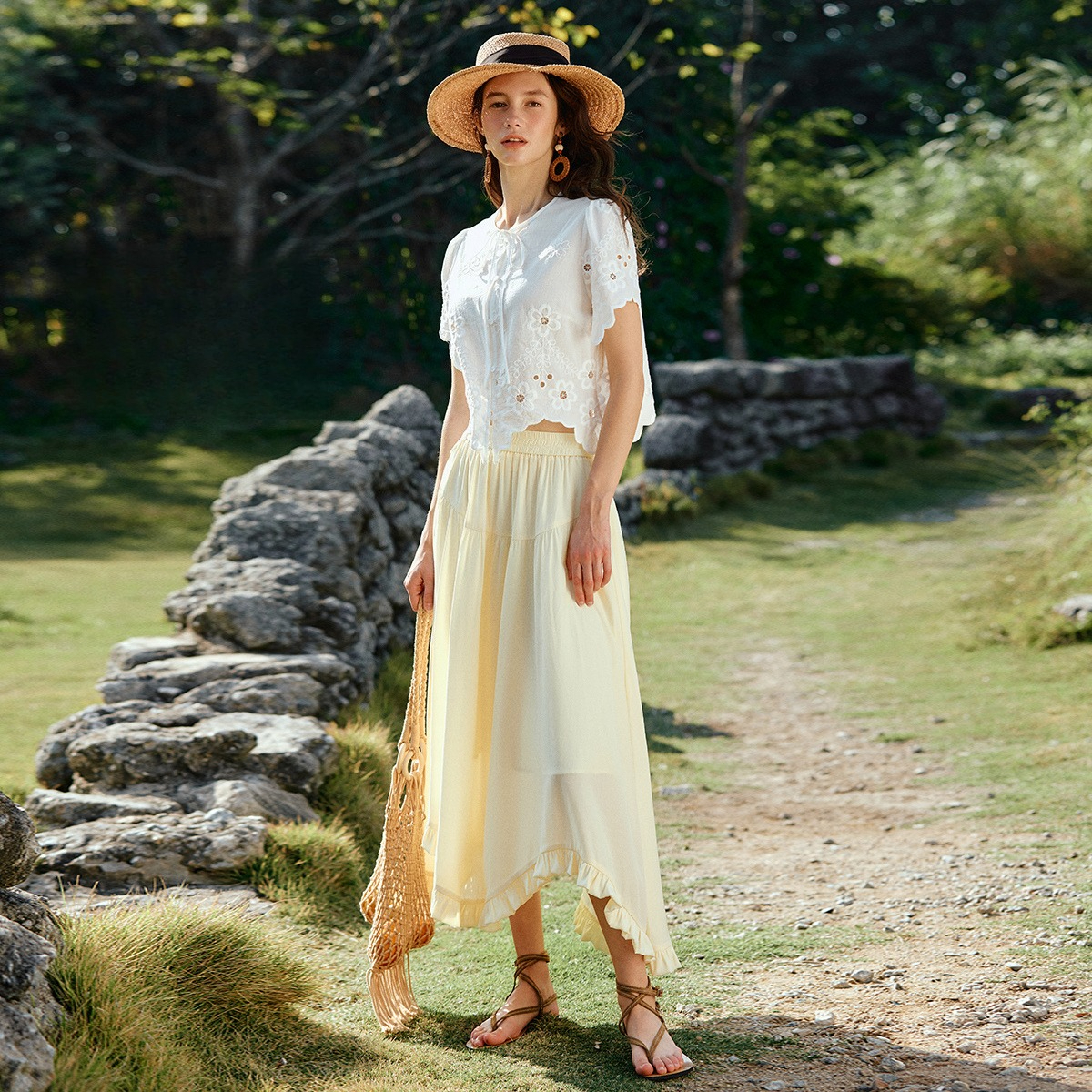 OLrain Women French Style Crop - Crop Blouse Linen のレビューと価格