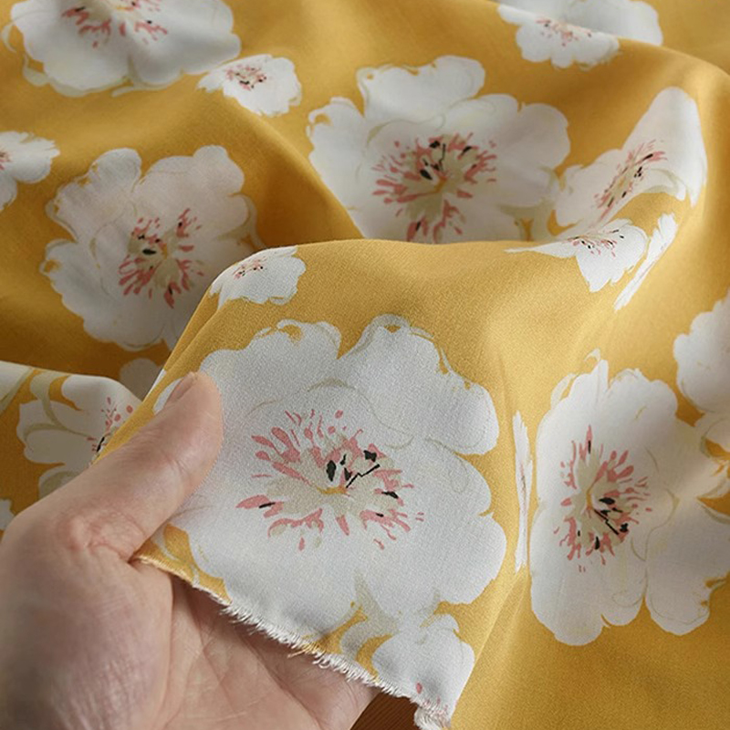 White Floral Printed on Lovely - Soft Summer Yellow Clothing のレビューと価格